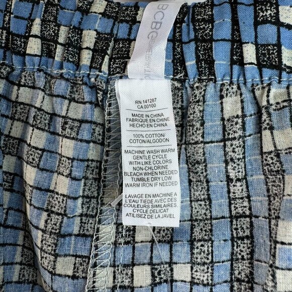 NWT BCBGeneration Blue Cotton Geometric Print Sleep Shorts Sz. M - Picture 6 of 9